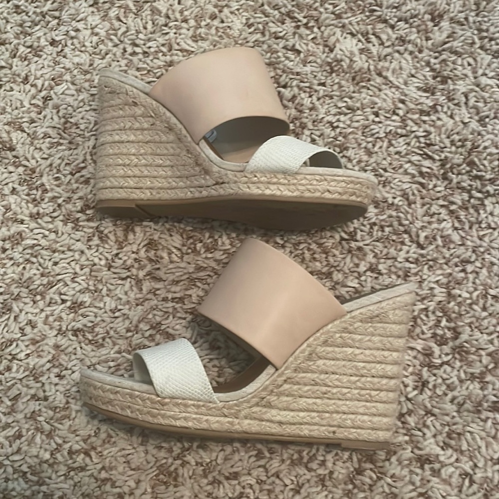 DV by Dolce Vita Nude and White Wedges